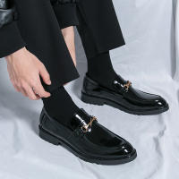 Zapatos de tacón bajo formales para hombre, mocasines informales antideslizantes, cómodos, transpirables, color negro y marrón, para fiesta de boda, Lea - details 23