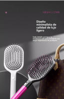 Cepillo Autolimpiante para Cabello Seco y Húmedo Cerdas de Nylon Sintéticas para Peine de Pala Unisex Limpieza Fácil - details 4