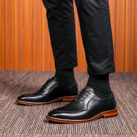 Cuero genuino de primera capa de cuero de vaca hecho a mano zapatos de cuero para hombres zapatos para hombres. - details 18