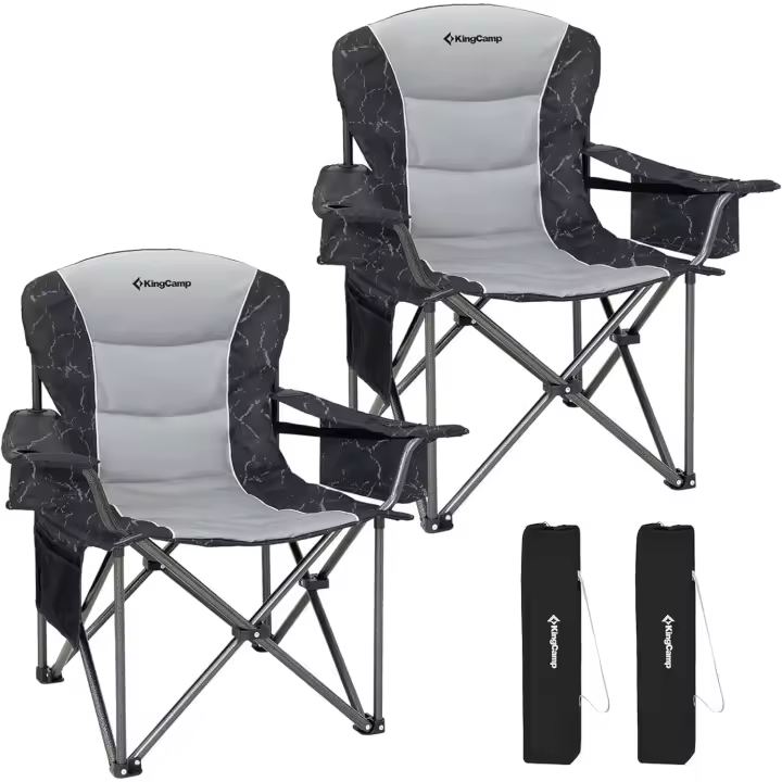 Silla Plegable Support Padd con Portavasos Portátil para Exteriores, Deportes, Picnic, Poliéster, Negro, 1 - 1