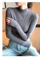 Elegante Suéter de Medio Cuello de Punto para Mujer 2025 Moda Coreana Tops de Punto con Mangas Largas - details 20