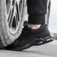 Zapatos de Trabajo para Hombres Cinturón de Aire con Cordón Elástico Material de Cuero - details 5