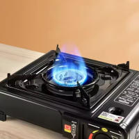 Cocina de gas ideal para cocinar en el camping. Compatible con cartucho o bombona. Con red a prueba de viento y estuche de transporte. - details 3