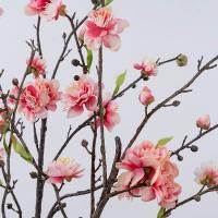 Rama de flor de melocotón Artificial de 79cm, flor de ciruelo de seda de plástico de tacto Real, flor falsa elegante, decoración de jardín al aire libre - details 2