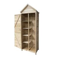Armario Multiusos para Jardín Abby 40x75x90 cm en Madera con 2 Capas de Pintura Impermeable |   Patas y Suelo - details 6