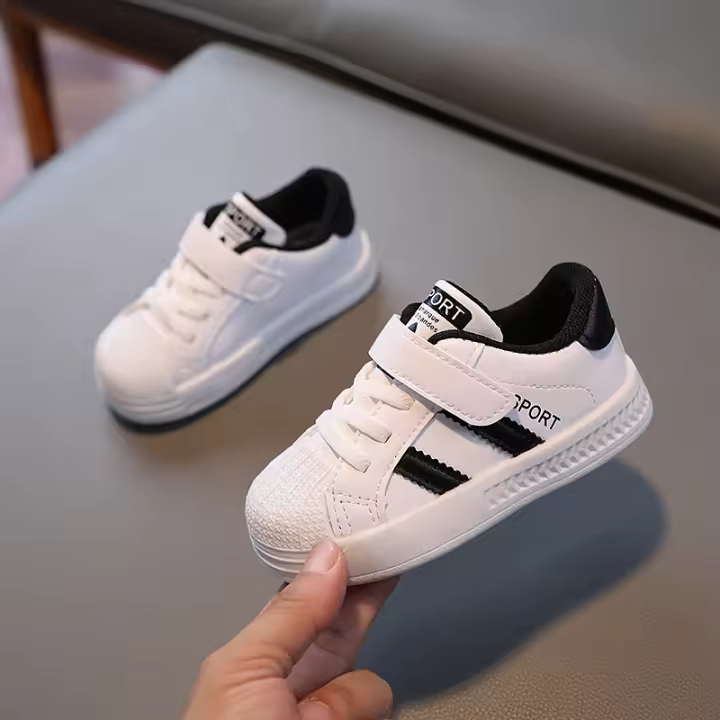 Nuevos Zapatillas de Bebé Primavera-Otoño 2025 Diseño de Casco de Concha Blanco - 1