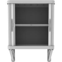 Armario de Pared con Dos Puertas Exterior e Interior, 2 Estantes Ajustables, Gris, de Plástico Reciclado, Dimensiones 59 x 36 x 59 cm - details 2