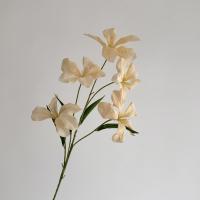 Nueva flor de orquídea Artificial de seda DIY 75cm flor de simulación colores vivos flores falsas rama centro de mesa de boda - details 4