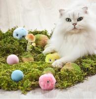 Bola de Peluche para Gatos Autogolpe Divertido Resistente a Mordiscos Suministros para Mascotas - details 2