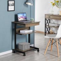 Mesa Ordenadora con Ruedas Pequeña Escritorio para Juegos con Cajón Espacio Límite Negro 79,5x56x51cm - details 26