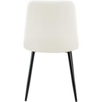 Comedor Antibes tapizada en Polipiel I Butaca de salón con Base metálica de 4 Patas I Asiento de Cocina, Color:Blanco - details 6