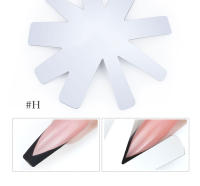 Modelo de punta de uñas francesas, recortador de Metal, esmalte de uñas de Gel de acero inoxidable, guía de borde de manicura, cortador de bricolaje para herramienta de diseño - details 9