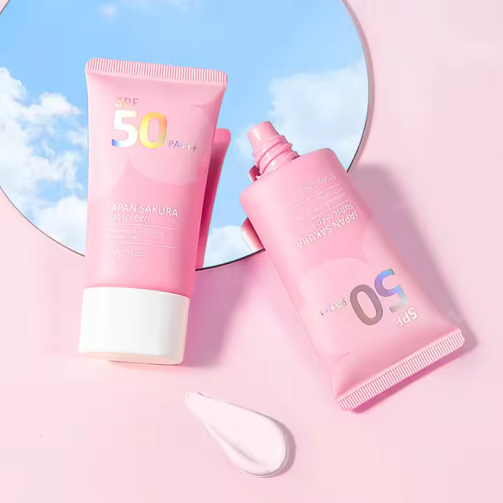 Crema iluminadora Sakura, Protector Solar coreano, bloqueador Solar Facial Spf50, loción de aislamiento, crema hidratante refrescante - 1