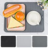 Mantel Individual de silicona para cocina, almohadilla de drenaje antideslizante, soporte plegable para platos, aislamiento térmico, 1 piezas - details 2