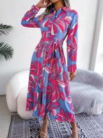 Vestido de verano bohemio de playa, manga larga, cuello en V, floral, abertura lateral, ligero y de tela suave. - details 11