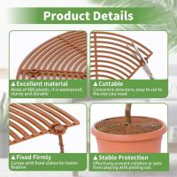 Juego de protectores de rejilla para macetas antideslizantes para interiores y exteriores, máquina para plantar flores, cubierta de suelo, con 8 plantas de madera, 4 Uds. - details 3