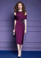 Fei Mengyi rojo verano estilo francés industria pesada lentejuelas pegatina temperamento falda dividida vestido 49735 - details 7