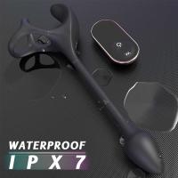 Leten HESEKS anillo vibratorio estimulador Traint con bala Control remoto Anal Butt Plug masajeador de próstata juguete sexual para hombres - details 4