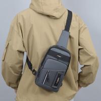 Bolso de pecho sencillo con múltiples bolsillos para hombre, bolso de hombro de tela, bolso deportivo para mensajes, bolso cruzado multifunción con cremallera para correr - details 3