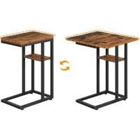 Sofá en Forma de C Plegable, Mesa Pequeña de Centro de Estilo Industrial, Mesa de Café con - details 3