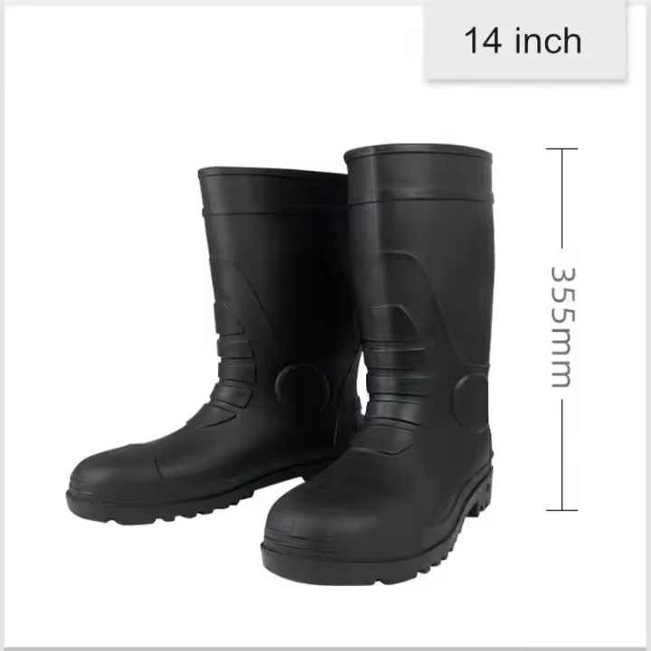 Botas de lluvia Wellington de goma de colores, con punta de acero de seguridad PVC certificado CE impermeable, adecuadas para todas las estaciones - 1