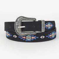 Cinturón vaquero para mujer con correa bordada y hebilla occidental - details 2