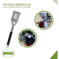Barbacoa Portátil de Carbón Rodantes, Bandejas Laterales, Sistema de Ventilación y Depósito de Ceniza Parrilla de Acero de 57x42cm Tamaño 116,5x13,1x56cm - details 12