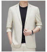 Traje de Algodón con Cuello para Hombres Primavera Otoño Estilo Sencillo Cómodo para Hombres Mayores de Negocios Casual - details 4
