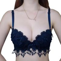 Conjunto de sujetador para mujer, conjunto de ropa interior de encaje Floral para niña, sujetador con aros, traje push-up - details 9