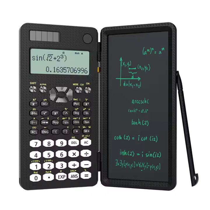 Calculadora Científica NeWYeS Pantalla de Dos Líneas Plegable, Funciona con Batería y Energía Solar, Ideal para Estudiantes de Secundaria y Universidad - 1