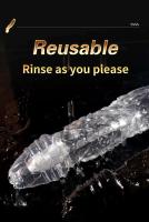 Extensiones de manga Leten, condones para hombres, vibradores retardantes de agrandamiento, anillo de cristal, cubierta vibratoria, Juguetes sexuales para hombres - details 11