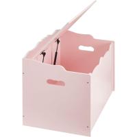 Caja de juguetes de madera, color gris, 76,2 x 45,7 x 48,3 cm - details 11