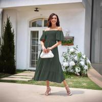 Vestido Plisado De Manga Corta para Mujer, Cuello Cuadrado, Moda De Verano Europeo Y Americano - details 6