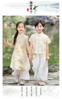 Conjunto Hanfu nacional para niños, Tang de verano para niños, nuevo estilo chino, Cheongsam para niñas y vestido de actuación para hermanos - details 7