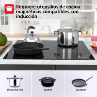 Campana de Induction Integrada Iseasy de 4 Zones 9 Niveles de Potencia, Temporizador de 1-99 Min, Función de Potenciación, 4 Placas, 60 cm - details 2