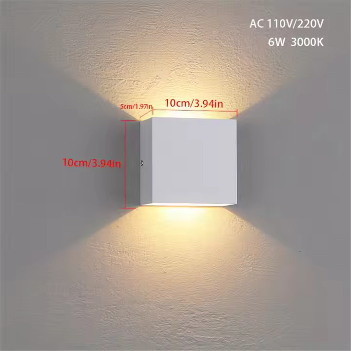RXUNS Luce de Pared LED Moderna Lámpara de Montaje Interior de Aluminio para Sala de Estar, Dormitorio, Pasillo Iluminación y Decoración - 1