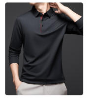 Nuevo POLO ajustado de manga larga, top de punto fino para hombre - details 19