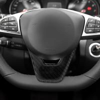 Pegatina Interior de fibra de carbono, emblema para volante, apto para Mercedes Clase C W204 W205 - details 3