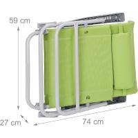 Plegable con Reposacabezas, Abrebotellas y Reposabrazos, Sintético-Acero, Gris - details 21