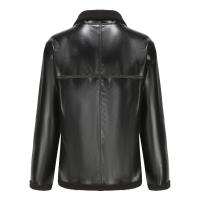 Chaqueta de cuero de manga larga para hombre, gran tamaño, informal, a la moda - details 4