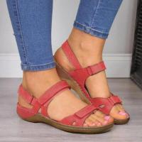 Sandalias planas de verano para mujer, diseño de punta abierta, zapatos permeables al aire, talla 35-43 - details 1