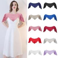 Chal de protección solar de encaje, cubierta de Bikini bordada, chal de protección solar, cárdigan de temperamento, envoltura de cuello nupcial, Foulard - details 1