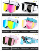 Gafas magnéticas polarizadas de doble capa para hombre y mujer, lentes de esquí antiniebla, UV400, para Snowboard, novedad de 2024 - details 27