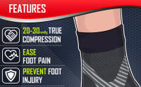 1Pair Ankle Compression Sock Elastic Breathable Ankle Sleeves for Plantar Fasciitis,Heel Pain,Achilles Tendonitis Relief - details 3