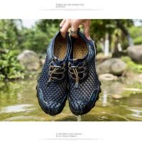 2025 zapatillas de tenis informales para hombre, zapatos de malla transpirables a la moda de verano, calzado de senderismo antideslizante para hombre, zapatillas para escalar y senderismo - details 1