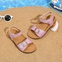 Sandalias planas versátiles de ropa exterior para niña dulce, zapatos de playa de estilo extranjero. - details 2