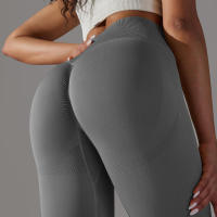 Leggings de yoga sin costuras para mujer, ropa deportiva de entrenamiento, pantalones deportivos de cintura alta - details 58