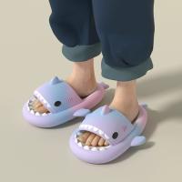 Zapatillas de sandía para hombre y mujer, chanclas planas informales con dibujos animados de tiburón Eva, Chanclas de playa, novedad de verano - details 53