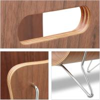 Revistero de Madera, Soporte Revistas, Cesta Periódicos, Diseño Moderno, Metal, 1 Ud, 30 x 37 x 25 cm, Marrón, Tablero de Fibras - details 5