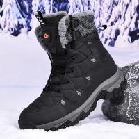 Botas de senderismo de invierno para hombre Botas de nieve aisladas Botas de invierno con forro de piel cálida Zapatos de senderismo Botas de trekking al aire libre - details 2
